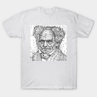 ARTHUR SCHOPENHAUER ink portrait T-Shirt